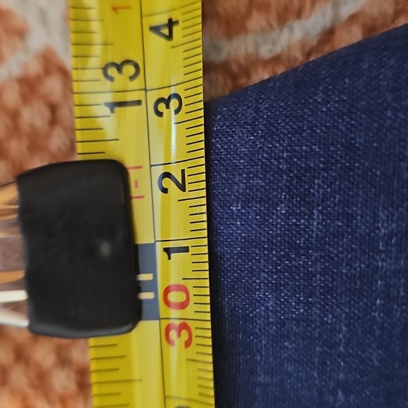 ANTONIO MELANI Dark Blue Pencil Skirt w/Faux Pockets, Linen Blend, Size 0 - Picture 8 of 11